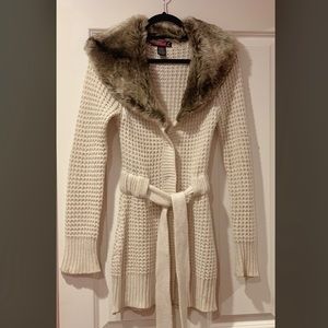 Faux fur sweater